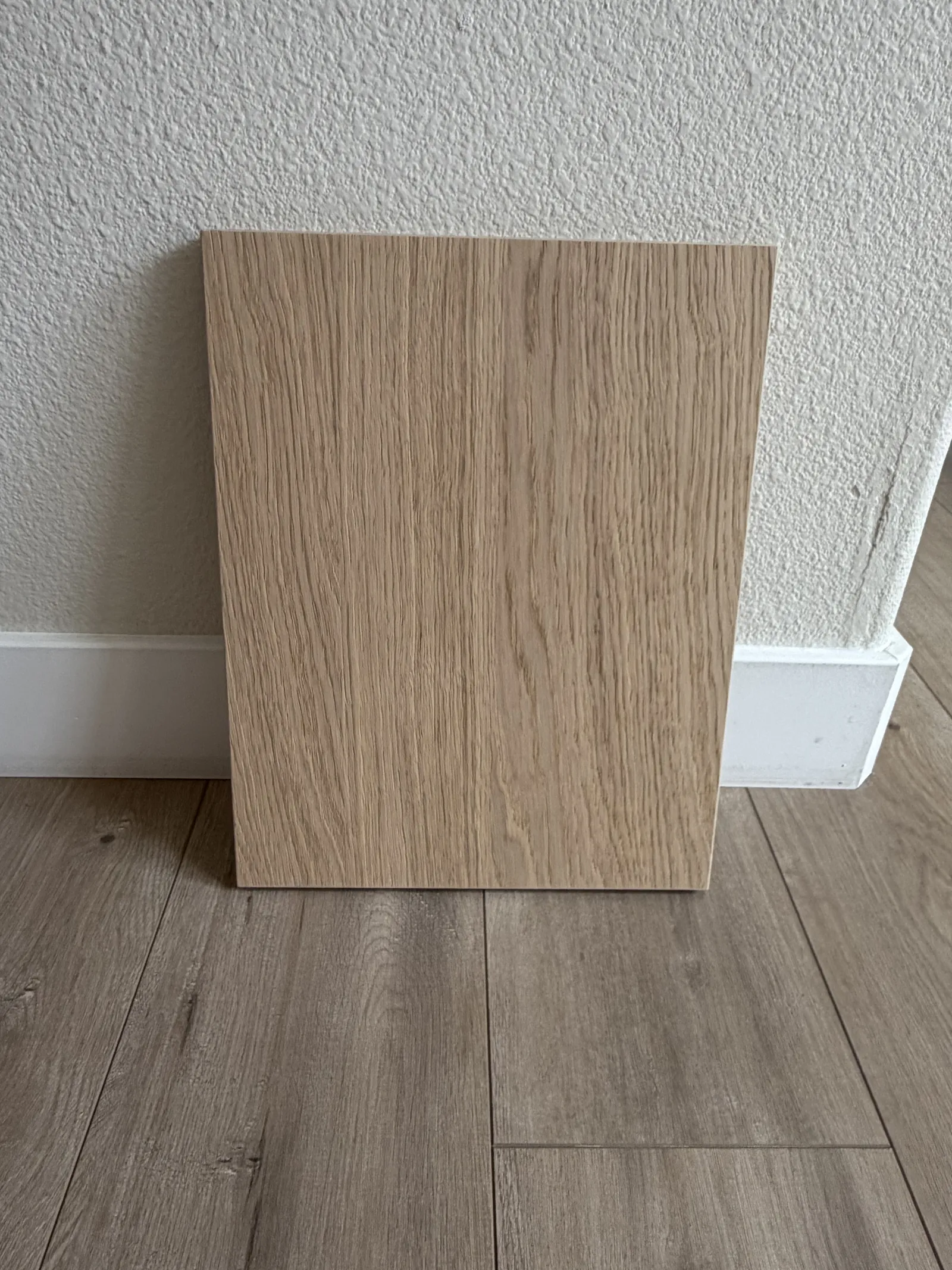 Pronorm PG3 White Oak Veneer — dark stained finish sample board