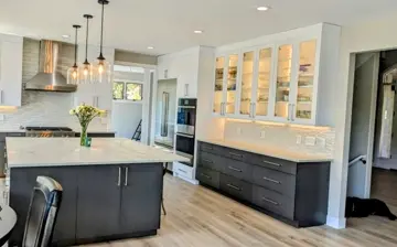 Fridge And Glass Cabinet Wall