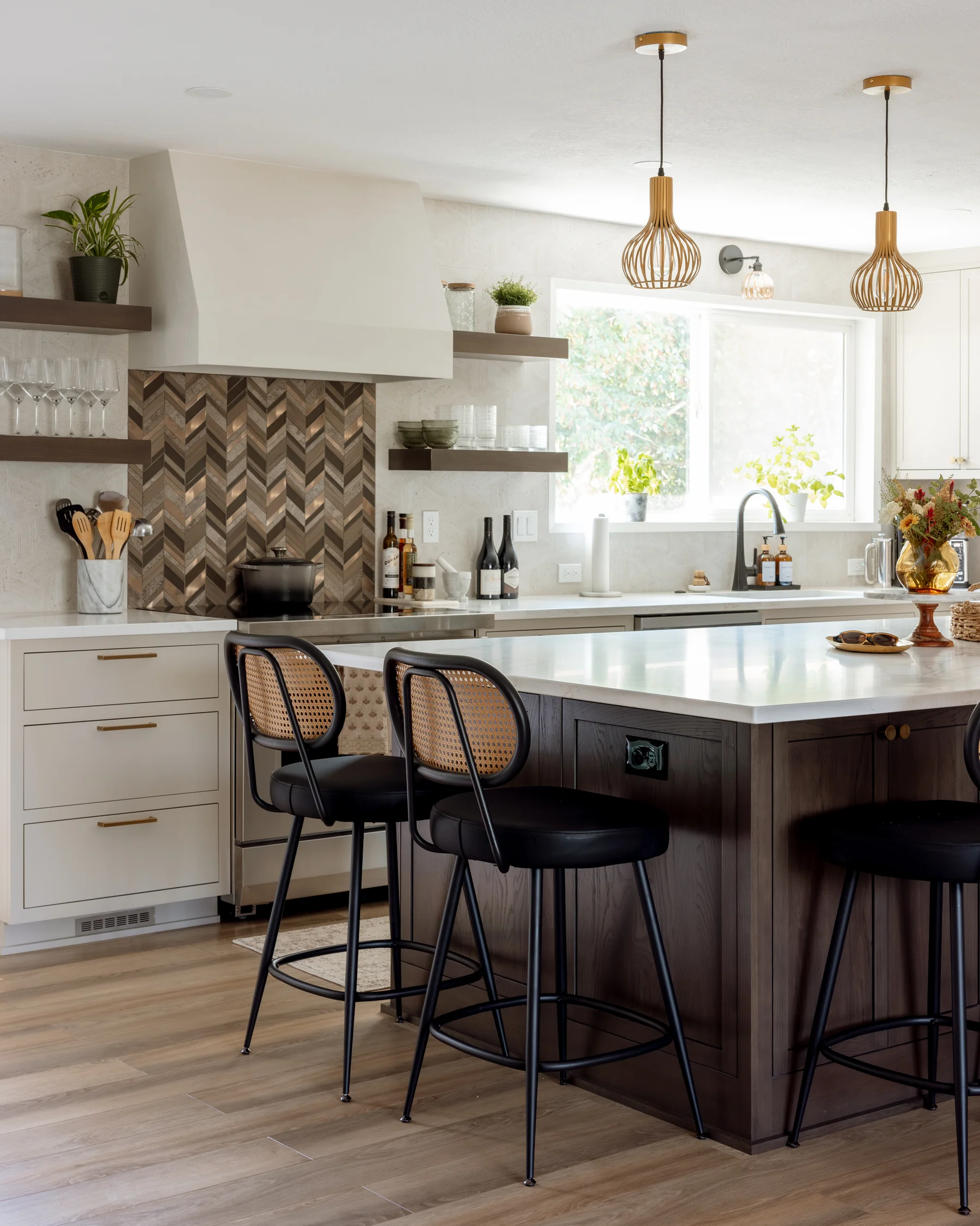 Two-Tone Kitchen & Living Room — Stutler Cabinets